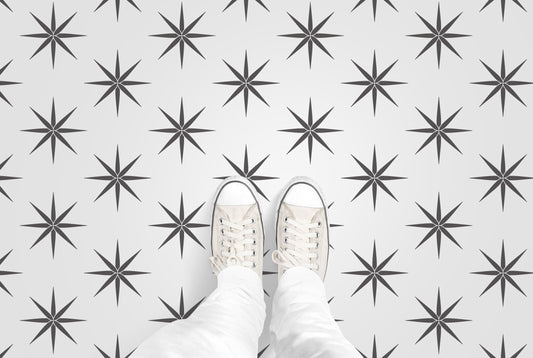 Geometric Star Tile, Flooring or Wall STENCIL Pattern 101- a Reusable DIY Stencil for making over your floors or walls for less!
