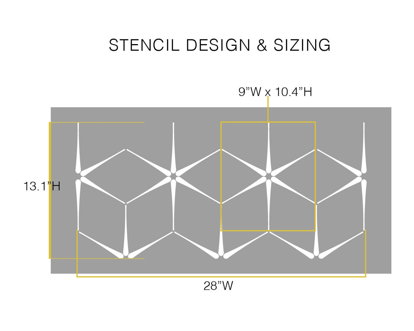 Geometric Hexagon Star Flooring or Wall STENCIL Pattern 103- a Reusable DIY Stencil for making over your concrete floors or walls for less!